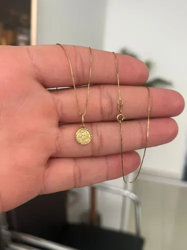 Colar com pingente feminino Ouro18k