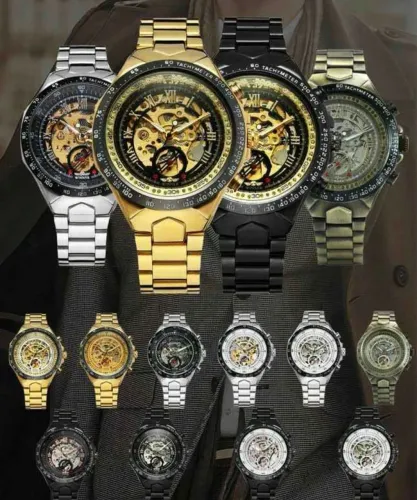 Relógios Masculinos Automáticos Esqueleto Diversas Cores Mecanico
