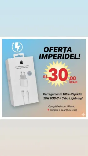 Carregador de celular Ios completo