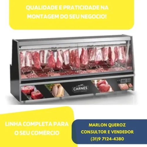 Balcão de Açougue 3M Preto Gelopar 220v Novo