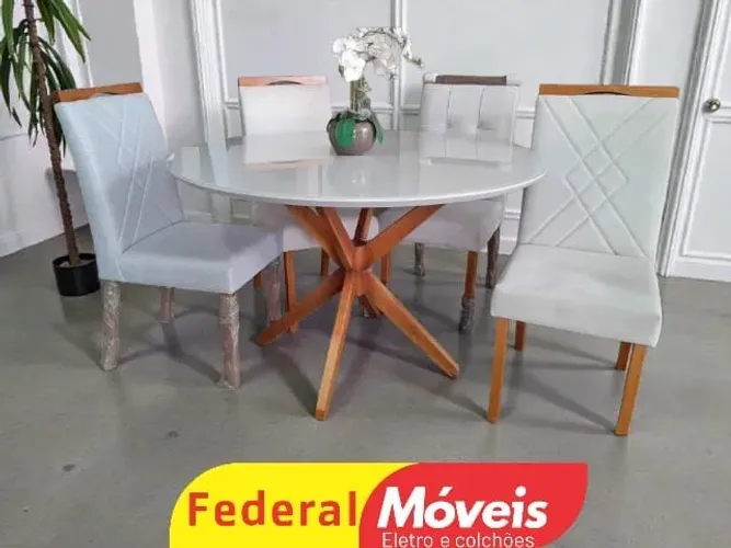Mesa de Jantar 1,20cm c/ 4 Cadeiras CAMPEÃO DE VENDAS