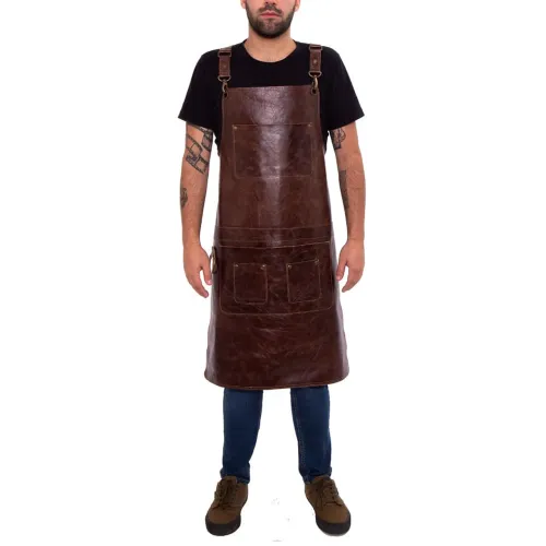 Avental de Couro Premium artesanal Leather Labs - novo c/etiqueta de garantia