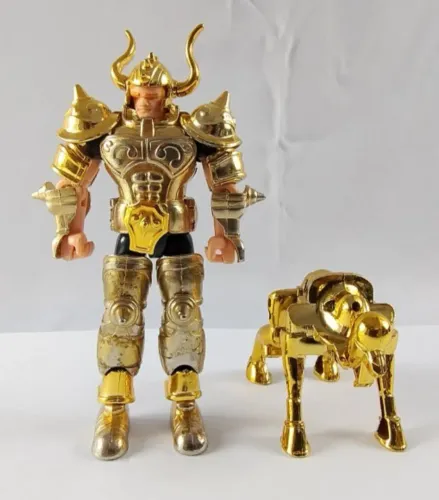 Boneco Cavaleiros do Zodíaco Touro, Bandai 1987 em metal