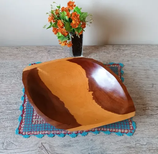 Gamela grande (52cm) em madeira maciça - nova