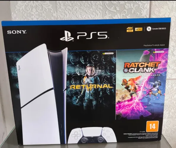 PlayStation 5 Digital Edition com Returnal e Ratchet & Clank