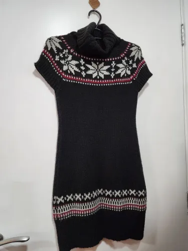 Vestido Tricot Manga Curta Estampado Tam. M da Say What