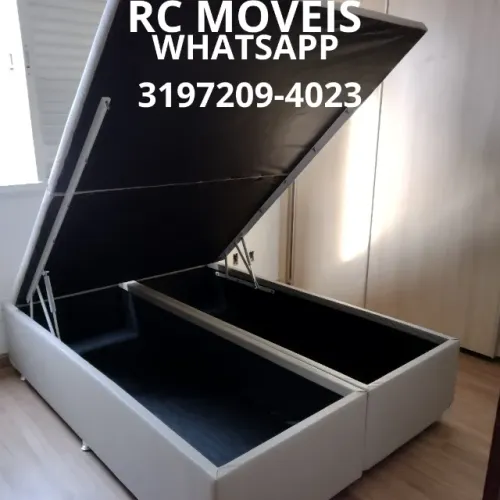 Cama Box Baú Casal Bipartido 1.38x1.88 - Qualidade, Espaço e Durabilidade