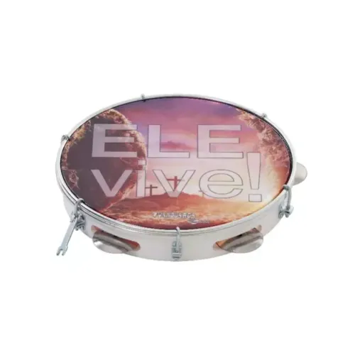 Pandeiro ABS 10 Pele Leitosa Branco - Ele vive