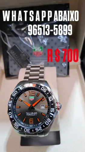 Relógio TAG HEUER F1 AUTOMÁTICO DETALHES PONTEIROS LARANJA 