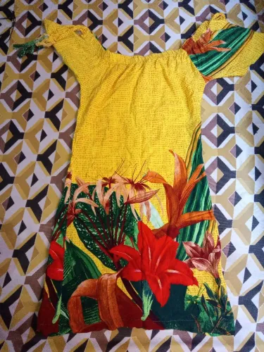 Vestido Infantil Floral - Tamanho 8