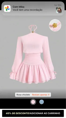 Vestido, Rosa claro