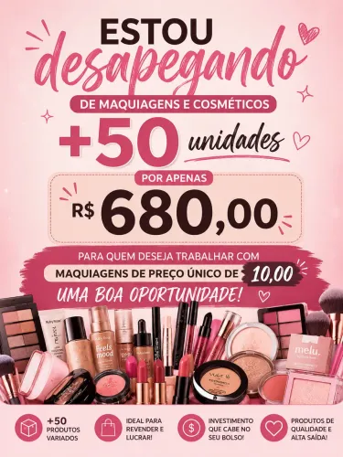 DESAPEGO DE MAQUIAGENS E COSMÉTICOS!