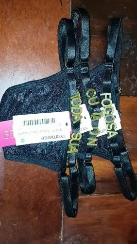 Tanga sexta Dizeres tamanho U e na cor preto