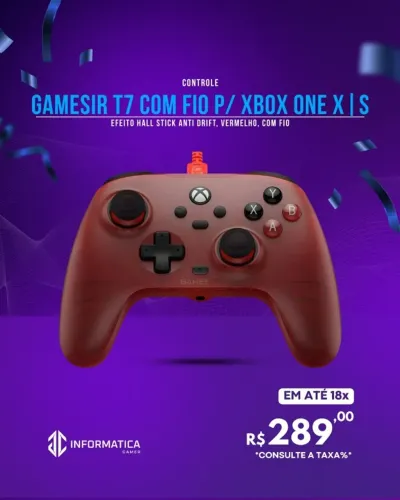 CONTROLE GAMESIR T7 COM FIO P/ XBOX ONE X|S 