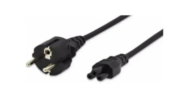 Cabo Alimentação C5 H05vv-f 3g 0,75mm2 1,90mts Preto/ Cinza