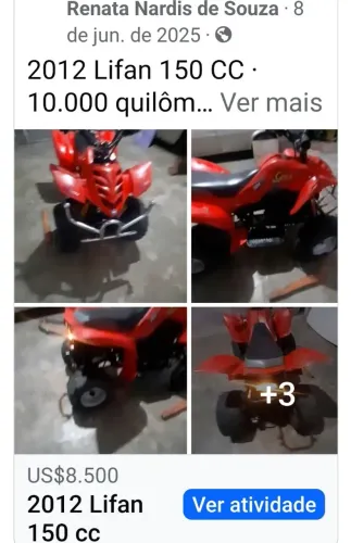 QUADRICICLO LIFAN 150 CC