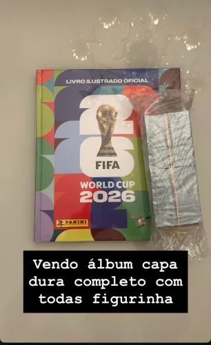 Álbum capa dura 2026 COMPLETO figurinhas soltas para colar 