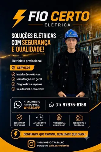 Eletricista residencial e predial 