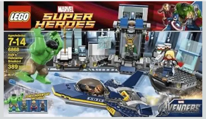 Lego 6868 - Hulk Helicarrier Breakout usado