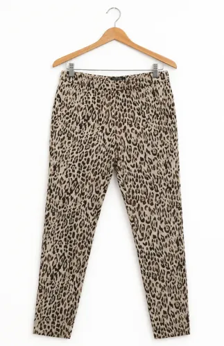 Calças Justas Femininas Estampado Em Animal Print
