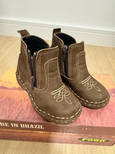 Bota Infantil Country Couro Estrela de Fogo Marrom - Tam. 24