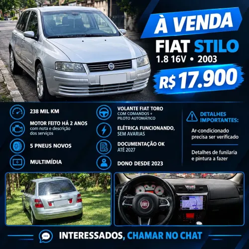 Fiat Stilo 1.8/ 1.8 SP/ Connect 16V 122cv 5P 2003