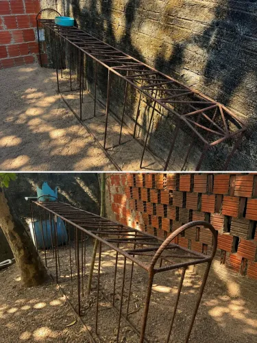 Estrutura em ferro para lava jato