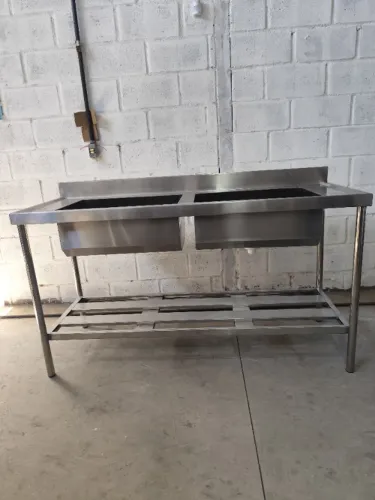 Pia inox 2 bojos 2,20m ? ganho de produtividade na cozinha