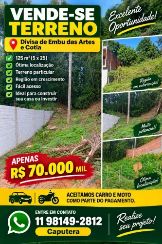 Terreno 125m a venda caputera