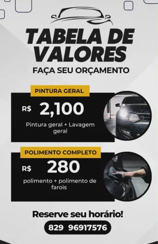 Promoção de Pintura geral e Polimento de carro 