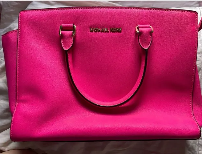 Bolsa tote/satchel de couro Saffiano original da Michael Kors