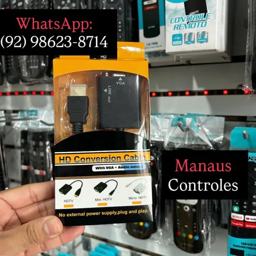 Adaptador de Vídeo Hdmi para VGA para PC 
