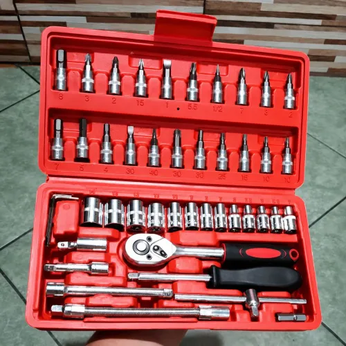 KIT DE FERRAMENTAS 46 PEÇAS - COMPLETO E RESISTENTE