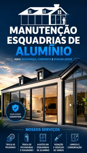 Manutenção em esquadrias! portas, janelas em alumínio e vidro