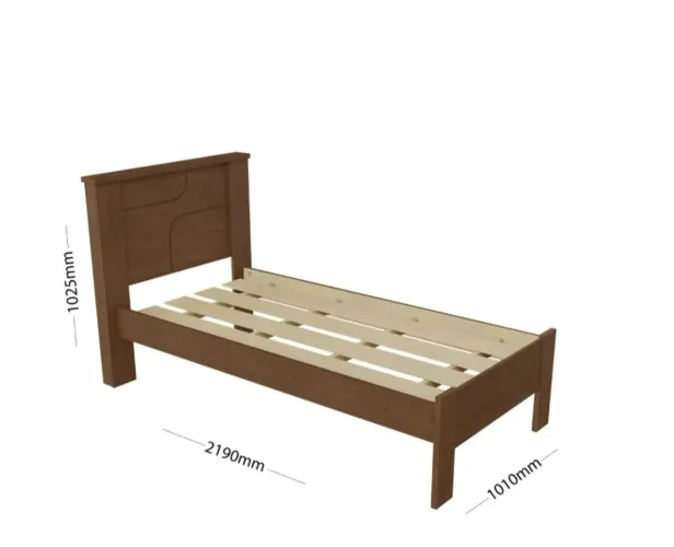 Cama de solteiro com cabeceira funcional