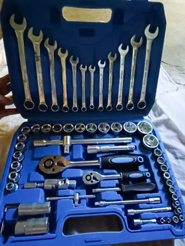 Kit ferramentas 61 peças automotiva maleta completa profissional