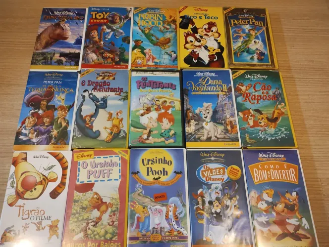 Fitas VHS desenhos Disney diversas