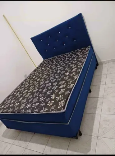 Cama Box Conjugada Casal 7 cm + Cabeceira