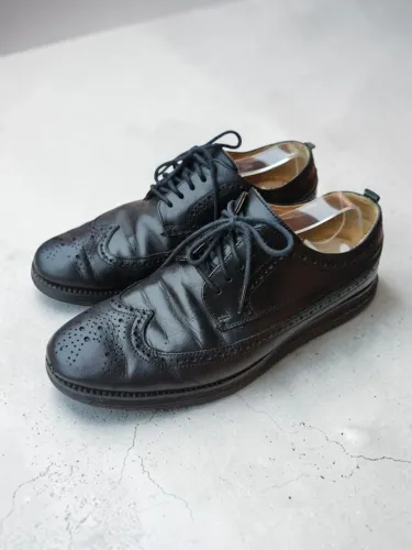 Sapato Oxford cole haan de couro legítimo preto masculino Tam 39