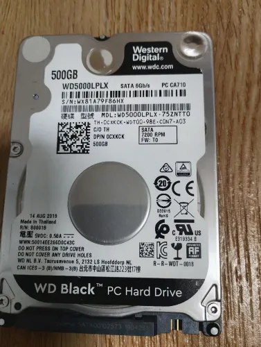 HD Western Digital de notebook 500 gb
