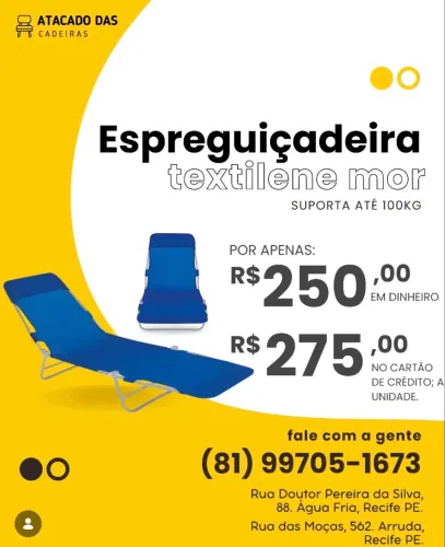 Espreguicadeira Textilene Mor azul
