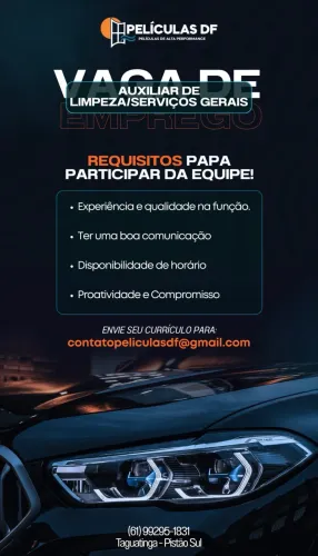 Auxiliar De Limpeza (MULHER)