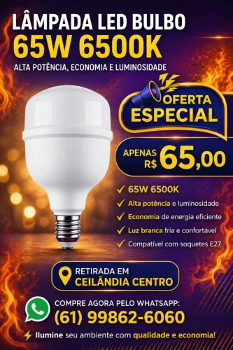 LAMPADA BULBO 65W 6500K