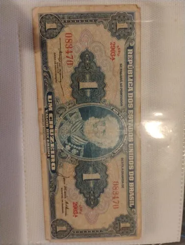 Cédula histórica 1 cruzeiro 1944