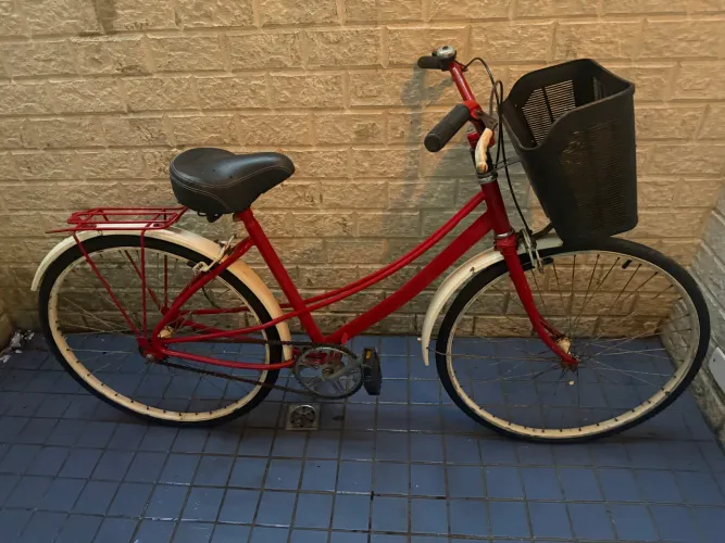 Bicicleta Urbana Retrô Aro 26 - Cestinha e Bagageiro