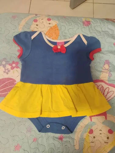 Body infantil Disney - Branca de Neve (3 a 6 meses)