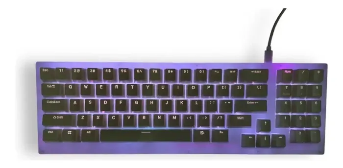 Teclado Mecânico De Gamakay K77 75% Rgb Com Base Cristalina