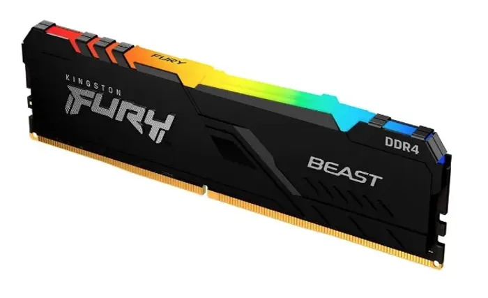 Memória Kingston Fury Beast, RGB, 16GB, 3200MHz, DDR4, CL16 - KF432C16BBA/16
