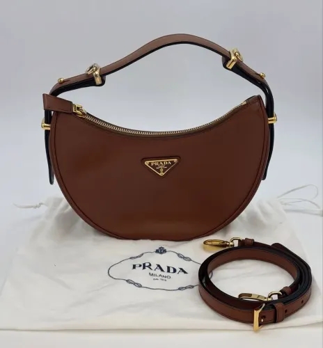 Prada - Bolsa de ombro - Marrom - Fotos reais - Nova