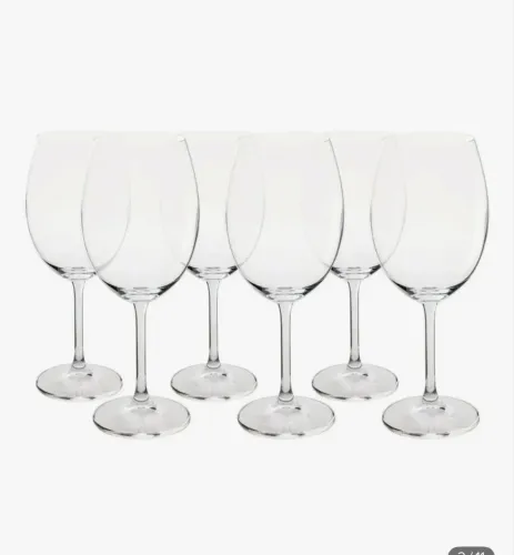 Jogo 6 Taças Cristal Titanium Vinho Tinto 580ml Cor Transparente - 6 unidades 